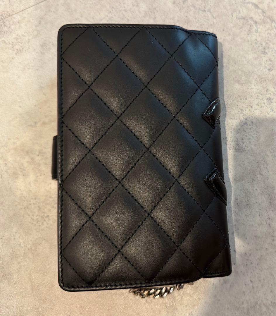 年末セール CHANEL 二つ折り財布 カンボンライン ココマーク ミニ財布 箱