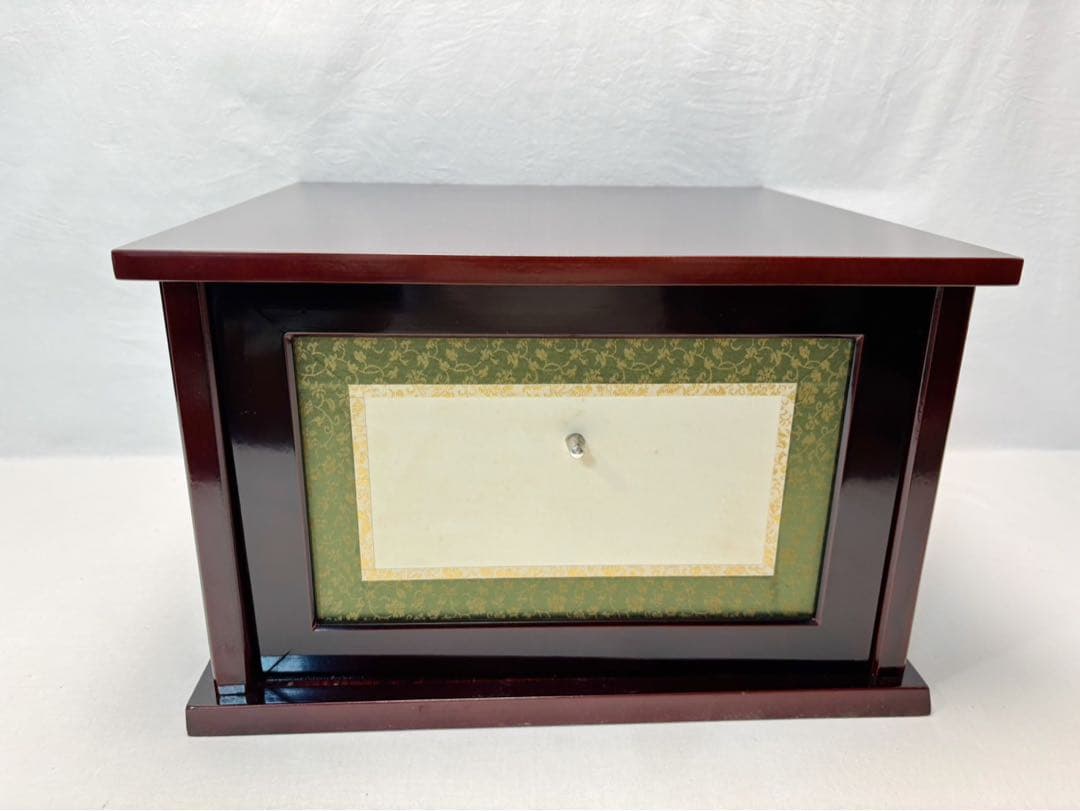 美品 茶道具 木製溜塗 小袋棚 即中斎好写 糸目 組み立式 茶棚 紙箱