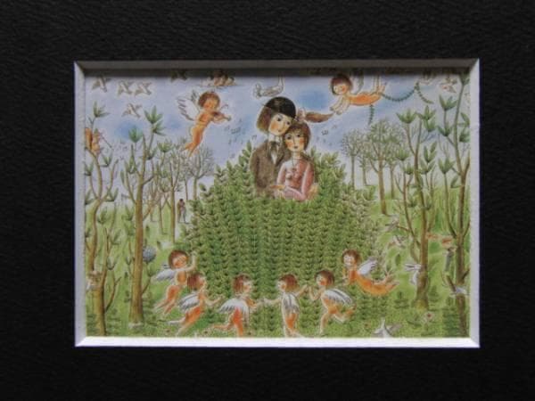 レイモン・ペイネ、【祝福の森】、希少な画集より、新品高級額・額装付