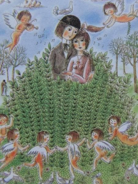 レイモン・ペイネ、【祝福の森】、希少な画集より、新品高級額・額装付