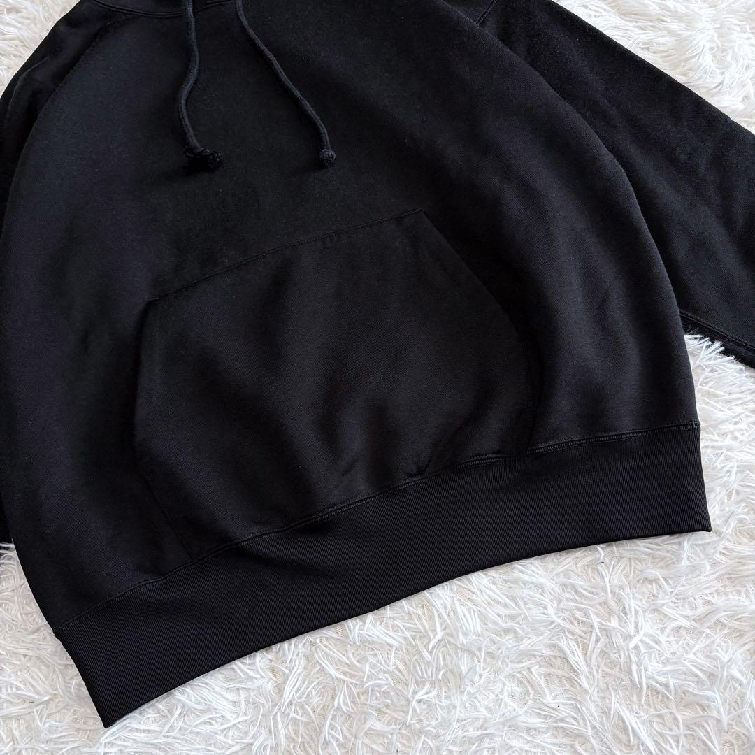 AURALEE バギーポリエステルスウェットパーカー ブラック サイズ4