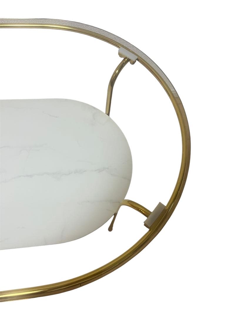 【美品】Francfranc レガートコーヒーテーブルL ゴールド×マーブル