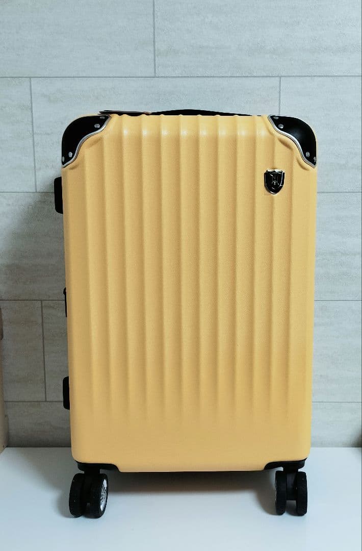 【新品未使用】New Tripスーツケース Mサイズ：4～7泊/60Lイエロー