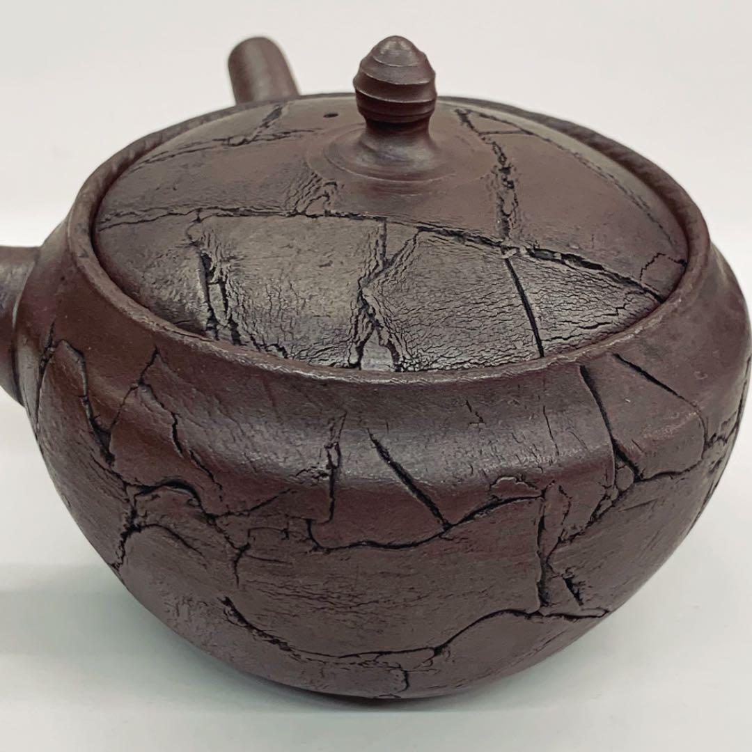 【茶注30      万古焼　切張り急須2】清水洋　共箱