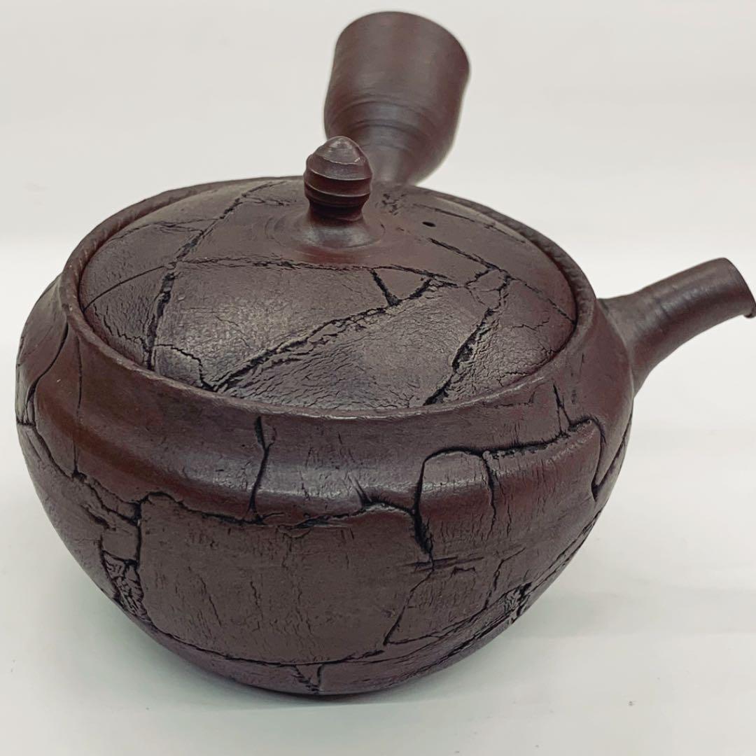 【茶注30      万古焼　切張り急須2】清水洋　共箱