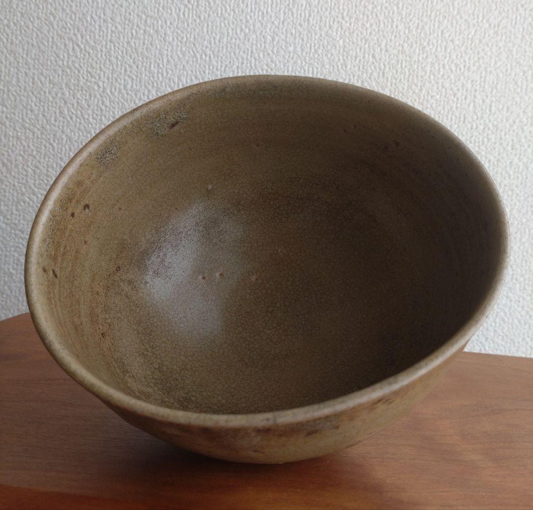 【高麗・李朝・朝鮮】高麗青磁茶碗　古陶　象嵌菊花文　雲鶴狂言袴