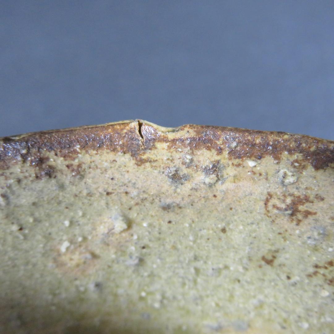 茶碗 窯傷 木箱 渦巻 無銘 抹茶碗 茶器 茶道具