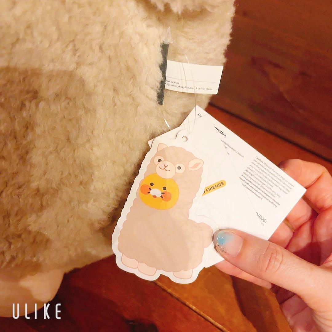 カカオフレンズ　チュンシク　特大ぬいぐるみ　アルパカ