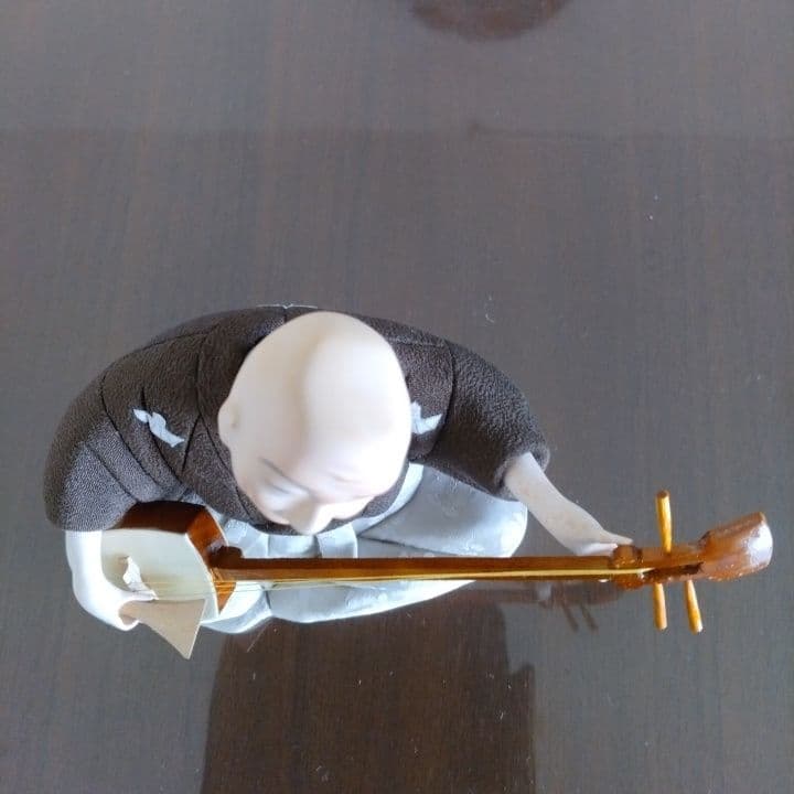 木目込み人形「三味線・男性」籠村美術織物作製⭐︎伝統工芸品