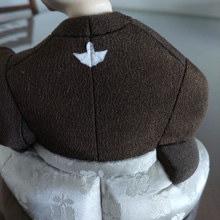 木目込み人形「三味線・男性」籠村美術織物作製⭐︎伝統工芸品