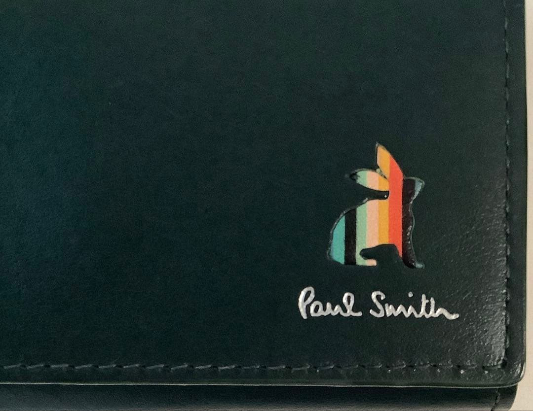 新品★ポールスミス★マーケトリーストライプラビット キーケース★グリーン