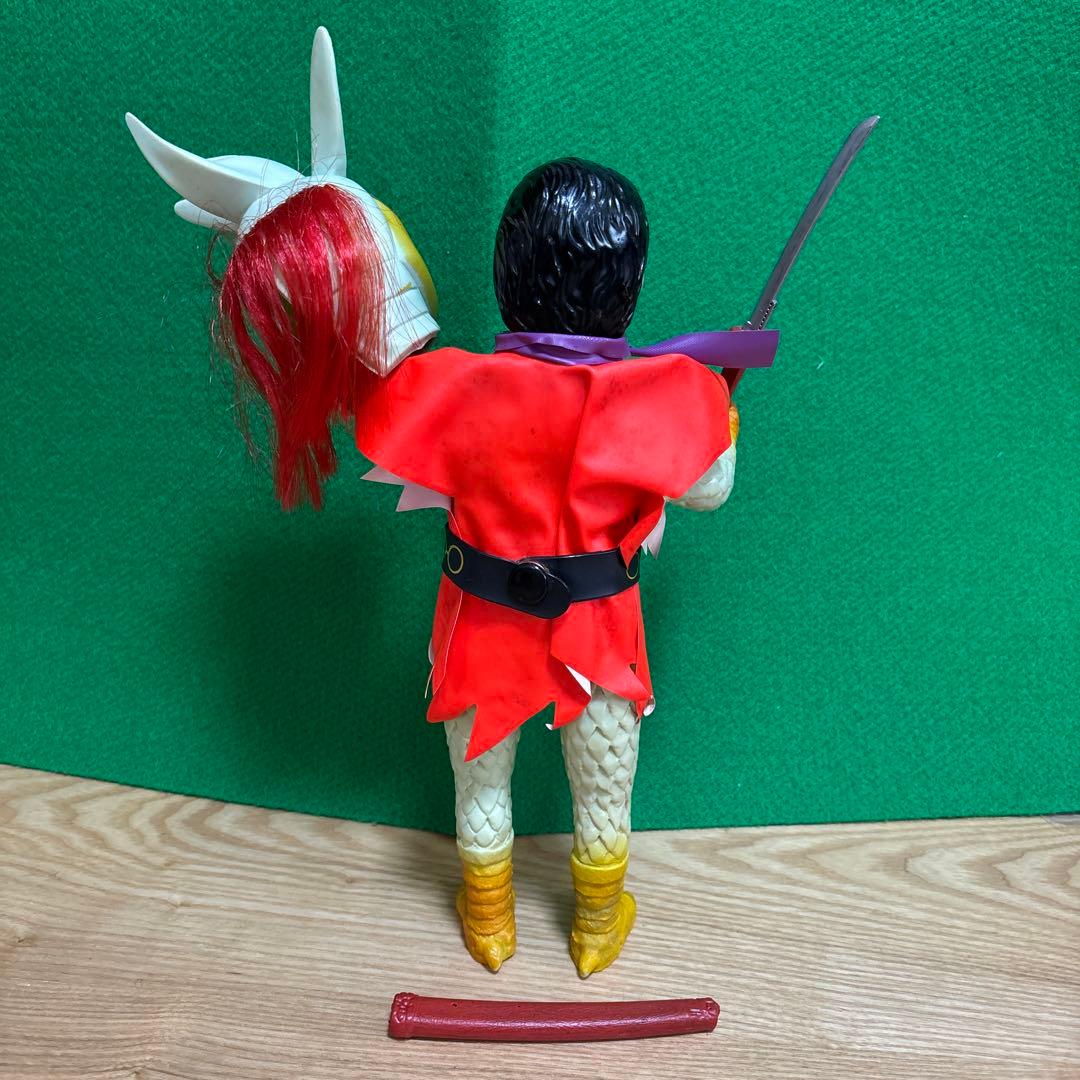 バンダイ　変身忍者嵐　ソフビ　面取れ　1972年　当時物　刀レプリカ　石森章太郎