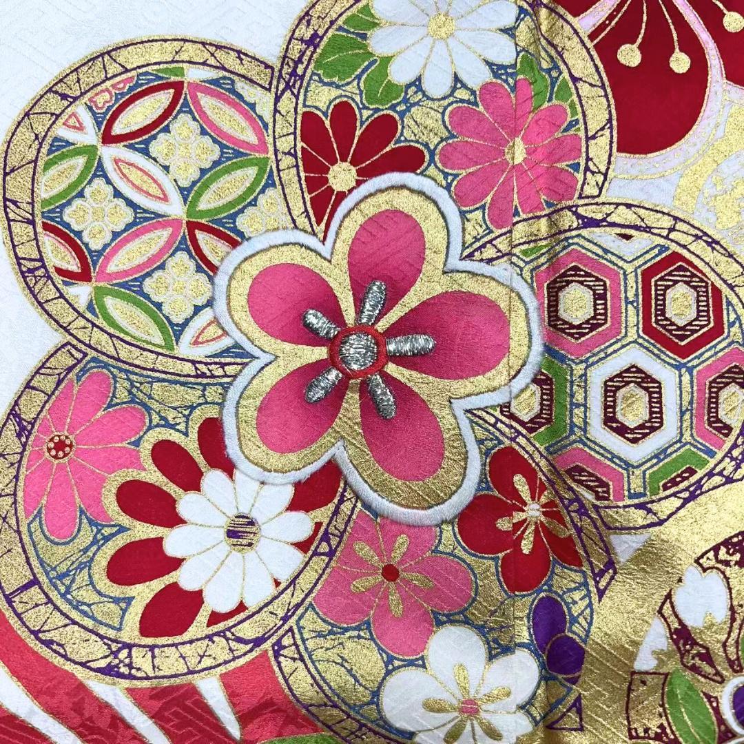 ≪早い者勝ち≫【美品】 振袖 正絹 古典柄 成人式 単品 白 S*110 ●