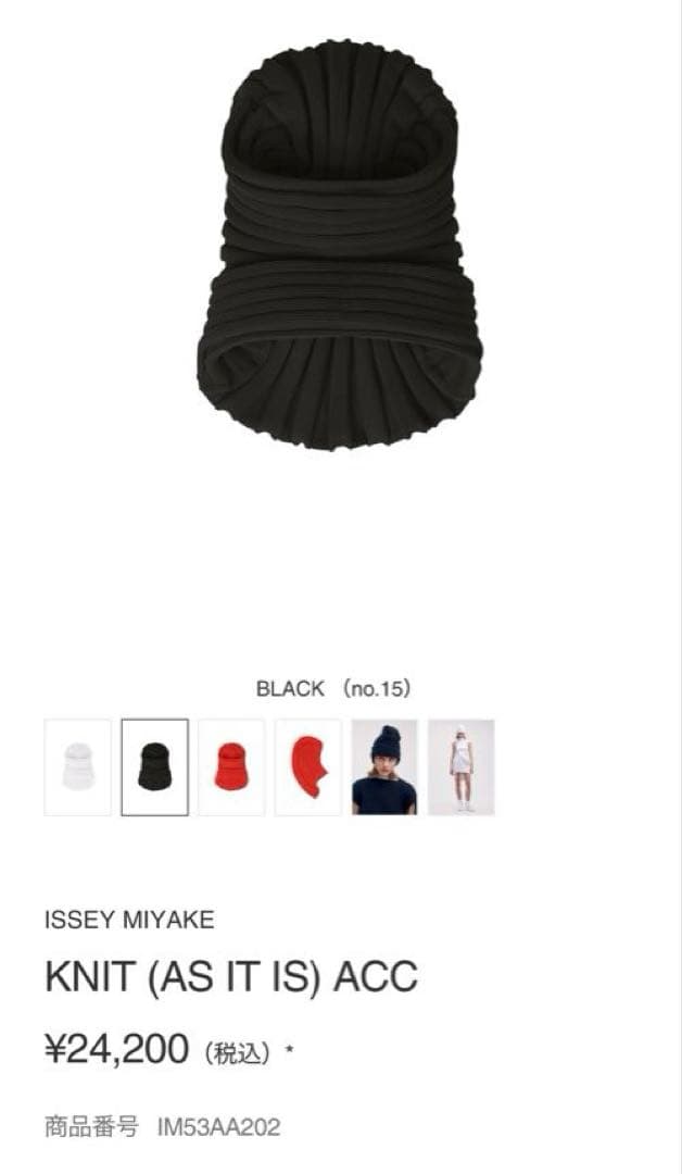 イッセイミヤケ 帽子　ニット帽　KNIT ACC 新品未使用