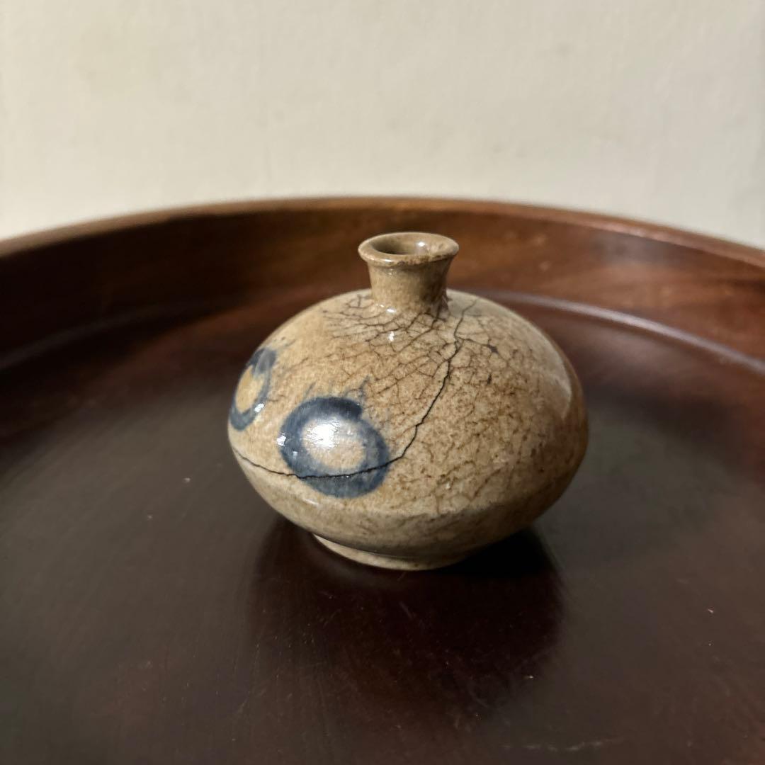 古瀬戸　丹波油壷　古伊万里　江戸時代 小壺 花器 民藝 検:白洲正子李朝