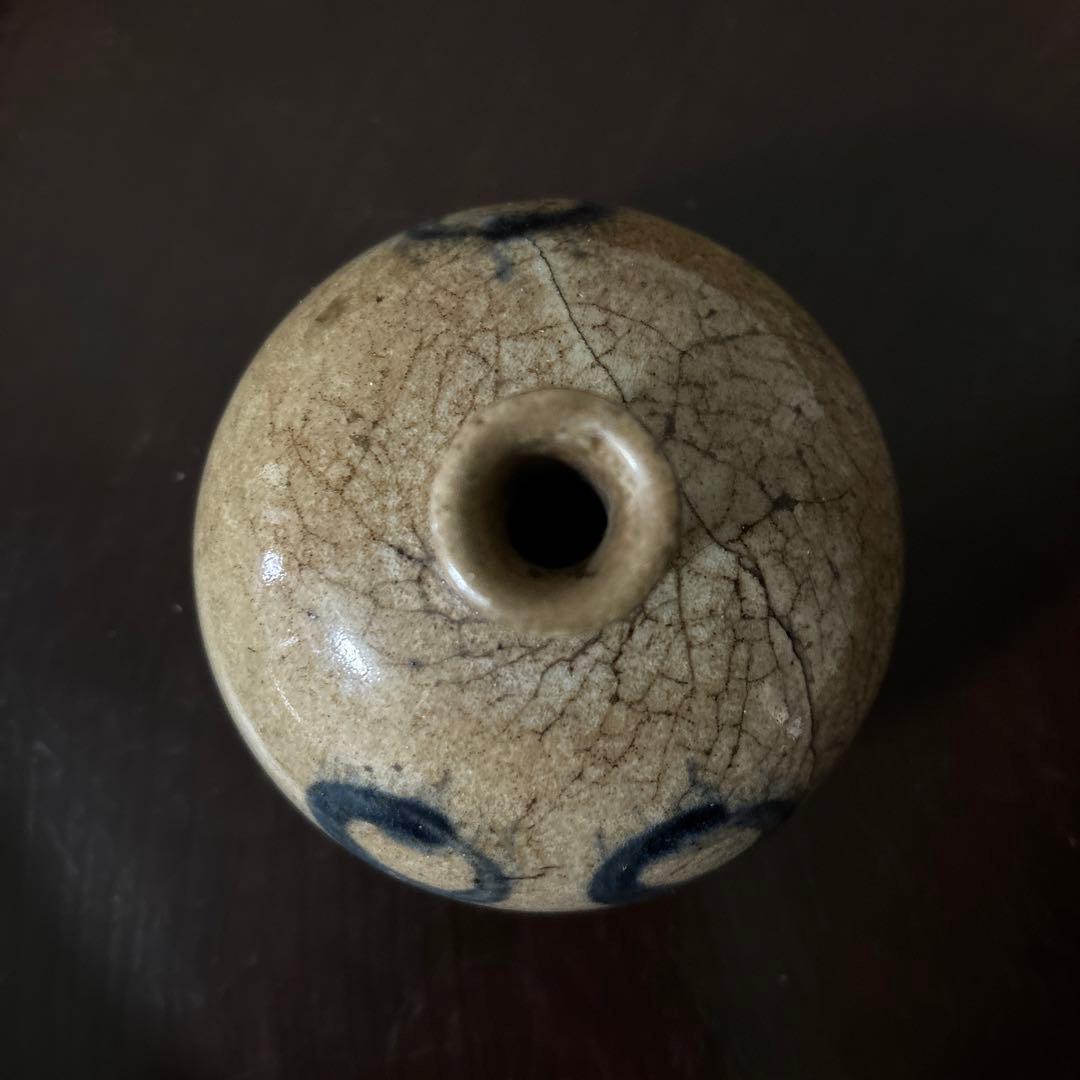 古瀬戸　丹波油壷　古伊万里　江戸時代 小壺 花器 民藝 検:白洲正子李朝