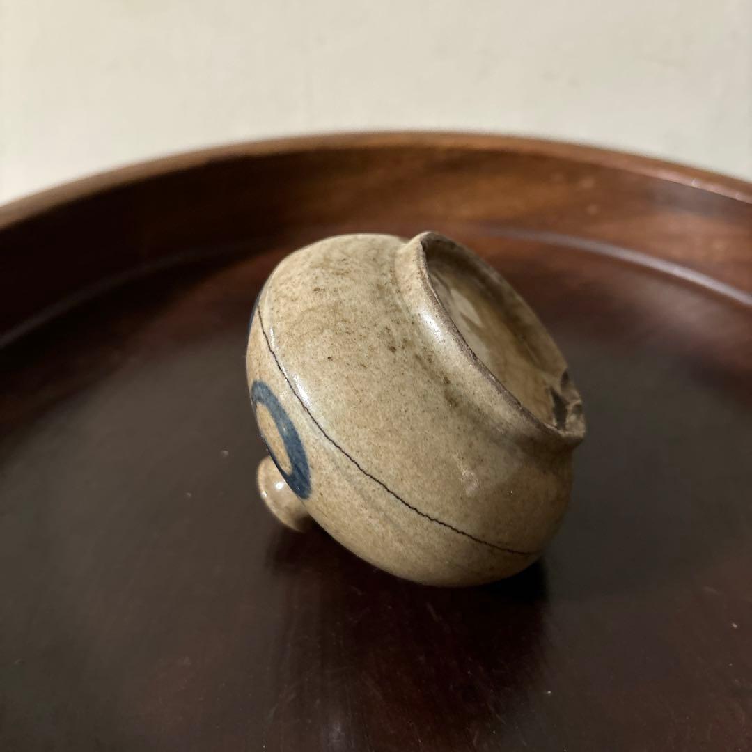 古瀬戸　丹波油壷　古伊万里　江戸時代 小壺 花器 民藝 検:白洲正子李朝