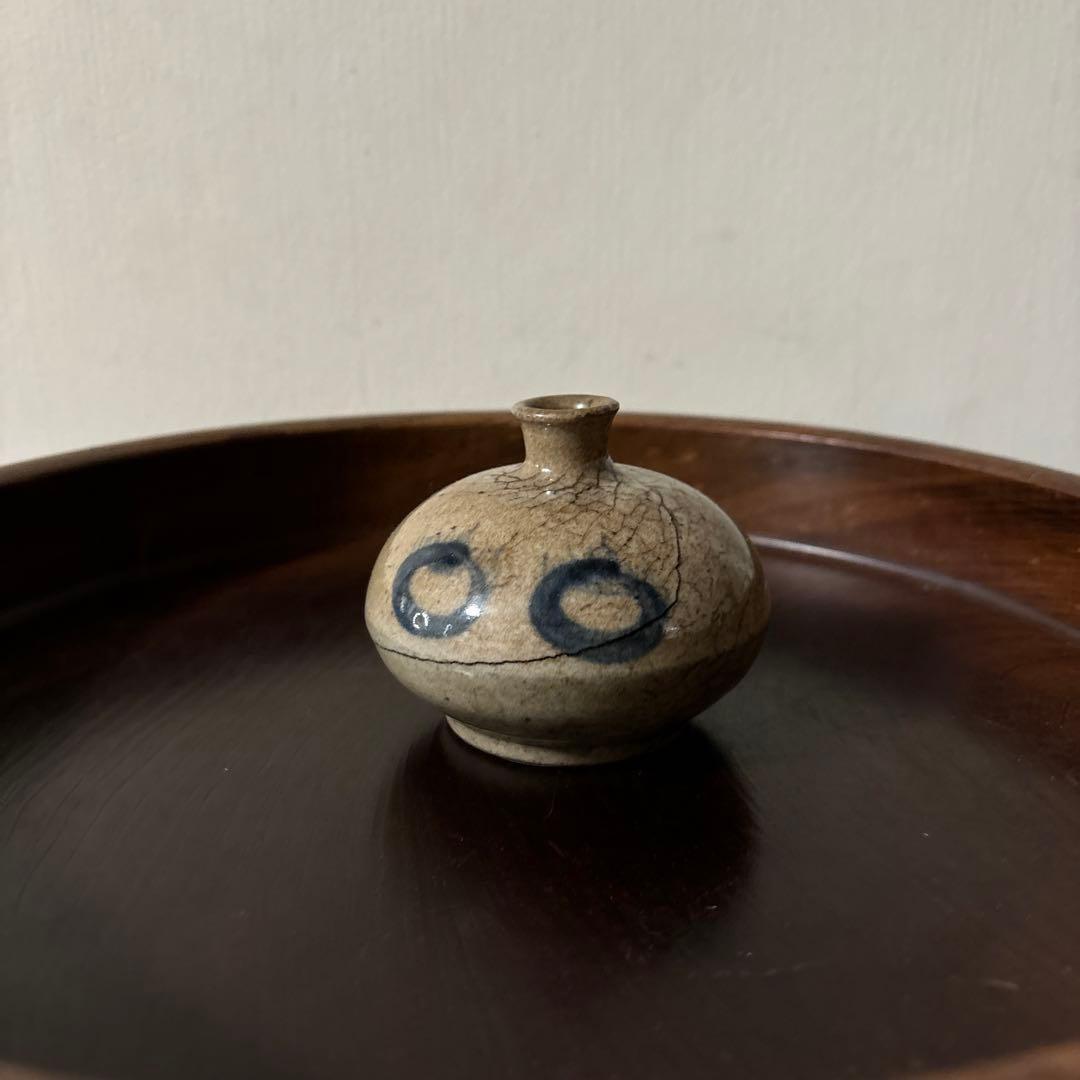 古瀬戸　丹波油壷　古伊万里　江戸時代 小壺 花器 民藝 検:白洲正子李朝