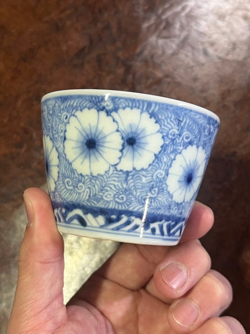 蕎麦猪口　古伊万里　そば猪口　上手　柿右衛門　藍柿右衛門　藍九谷　富貴長春