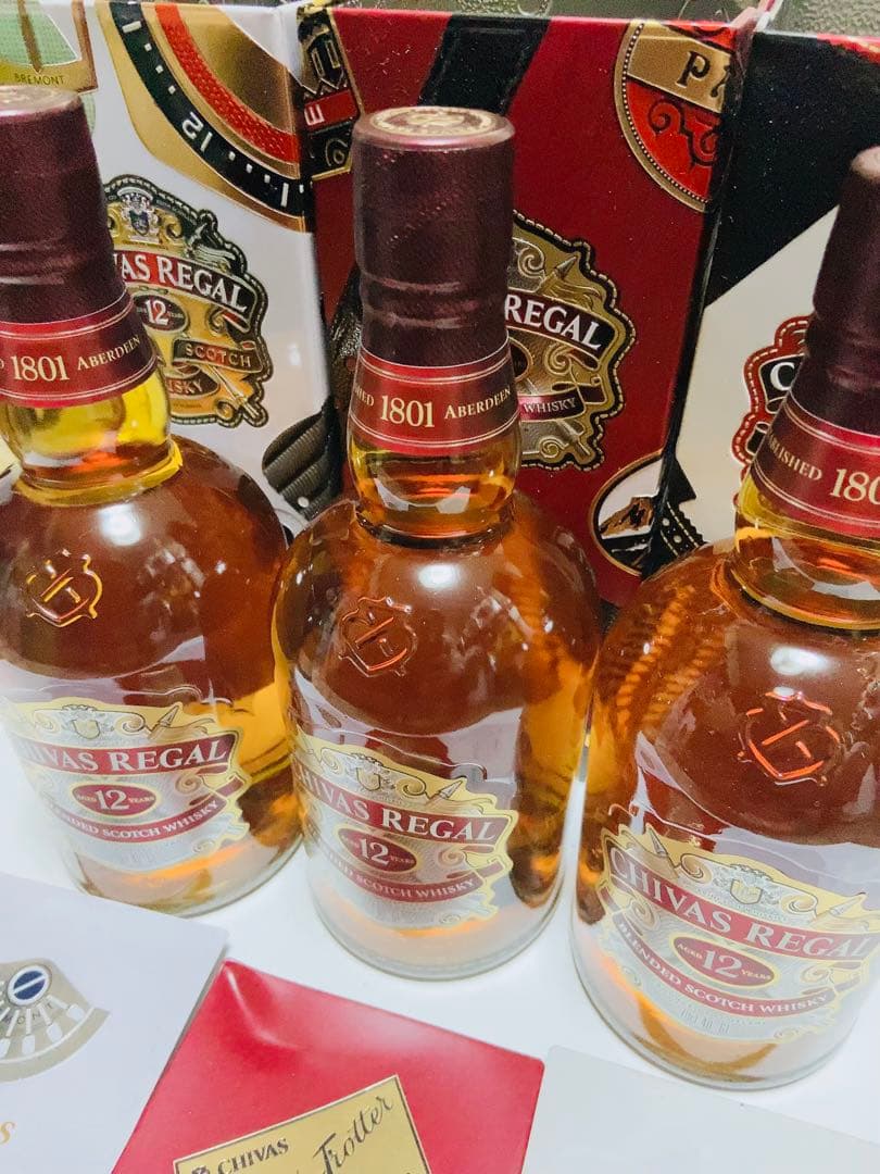 シーバスリーガル　12年　ブリキ缶BOX 3本セット