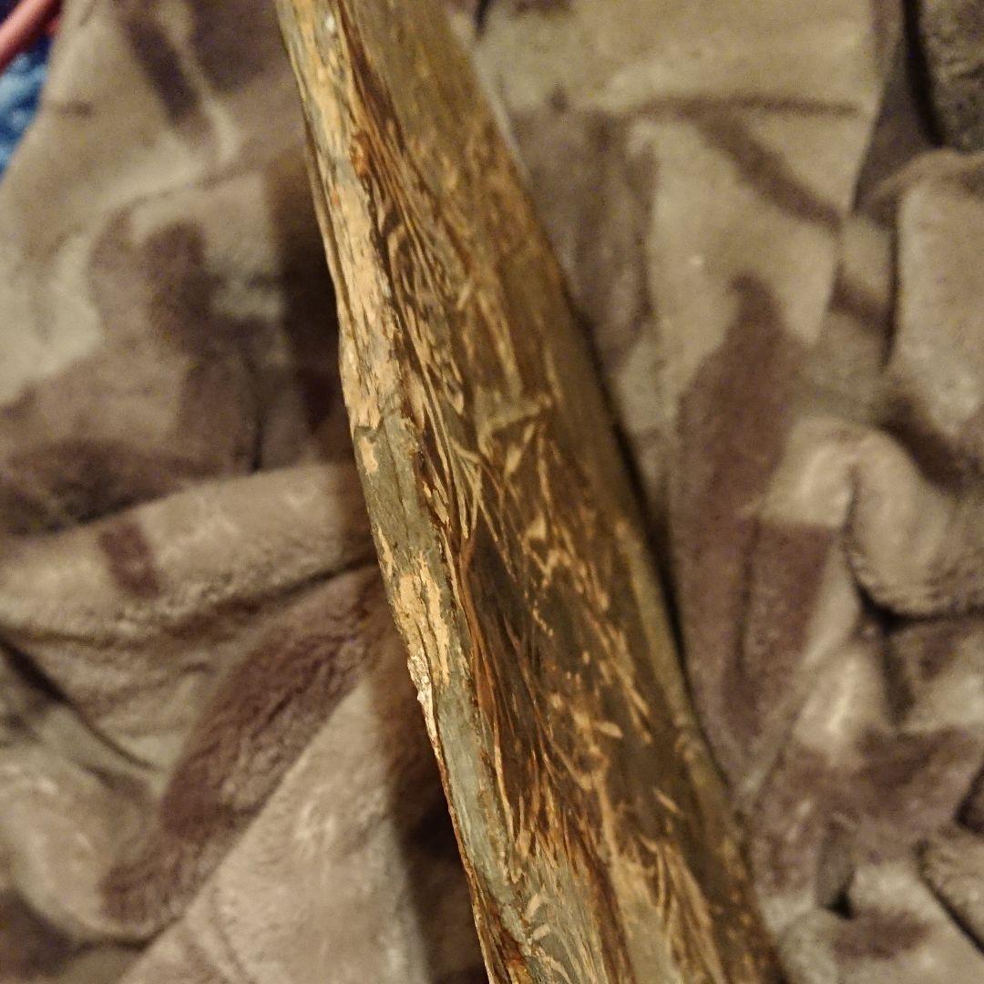 中国アンティーク 石塀 彫刻 福の神(?) 、蓮