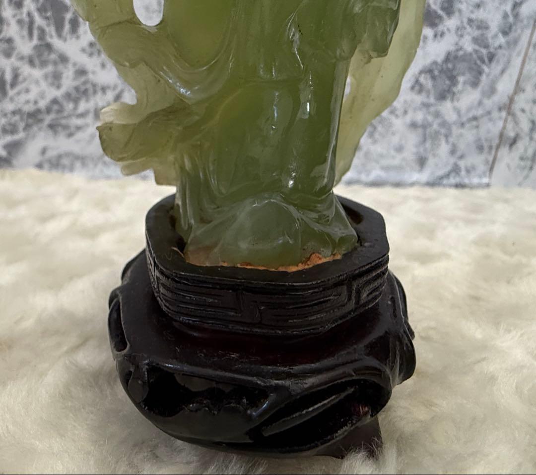 中国美術 翡翠？ 天女 置物 オブジェ インテリア