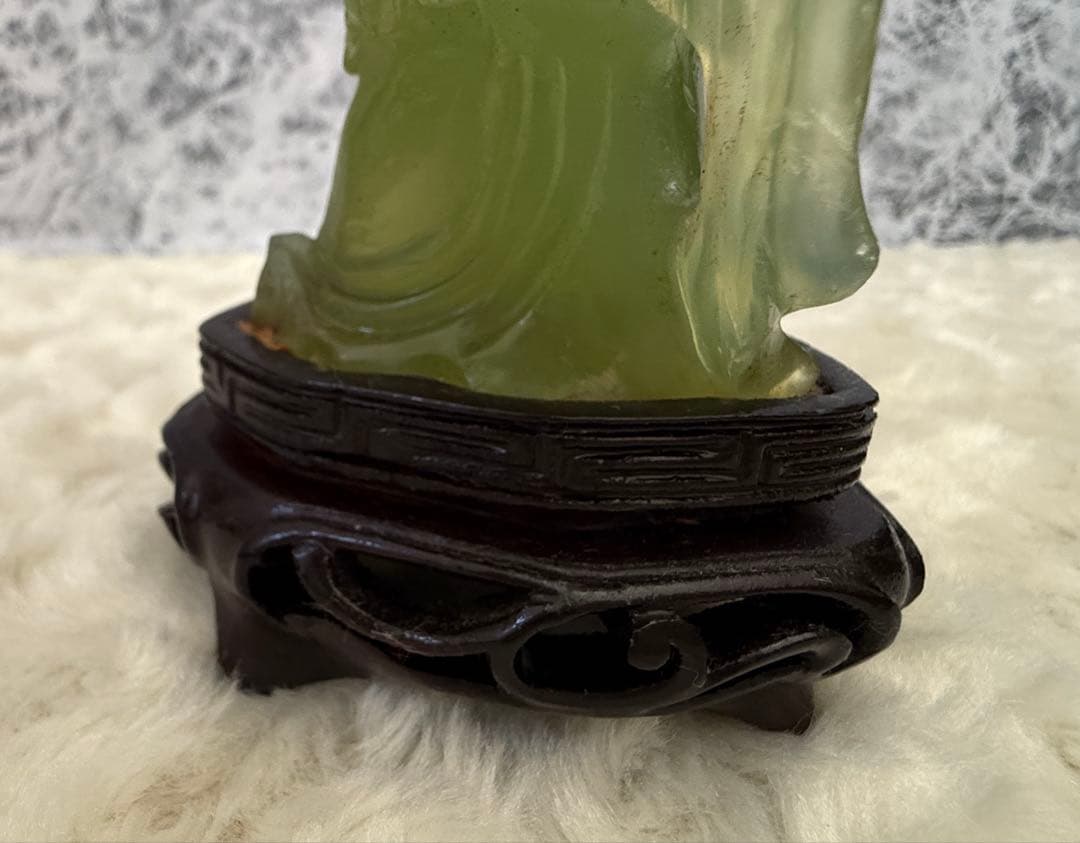 中国美術 翡翠？ 天女 置物 オブジェ インテリア