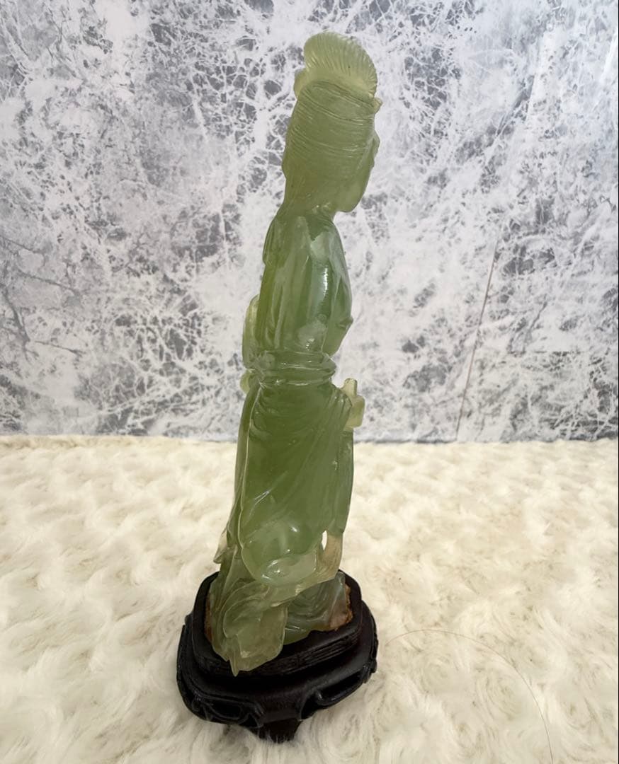 中国美術 翡翠？ 天女 置物 オブジェ インテリア