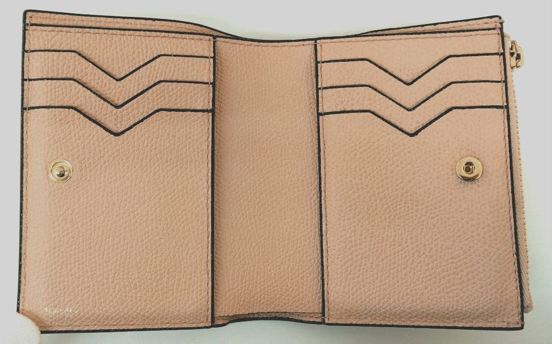 APN21 ヴァレクストラ 極美品 2つ折り財布 ゴールド金具 箱＆保存袋付き