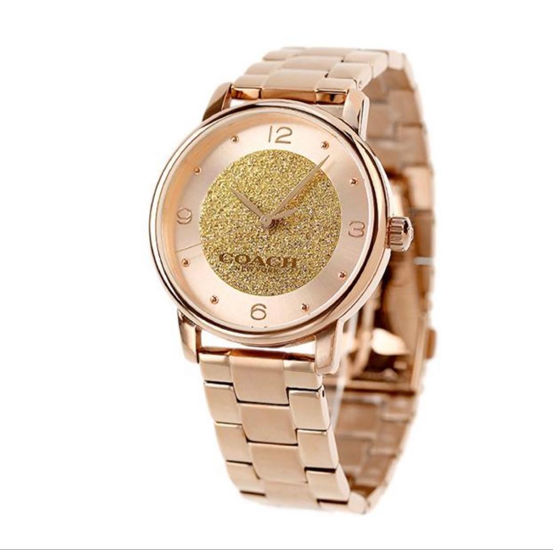 新品タグ付き未使用　COACH レディース腕時計 ピンクゴールド コーチ　保証書