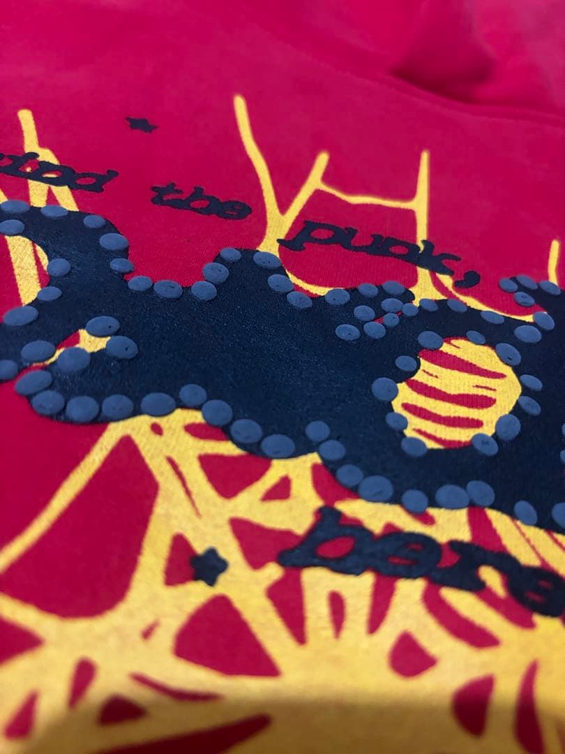 sp5der red ロゴ パーカー