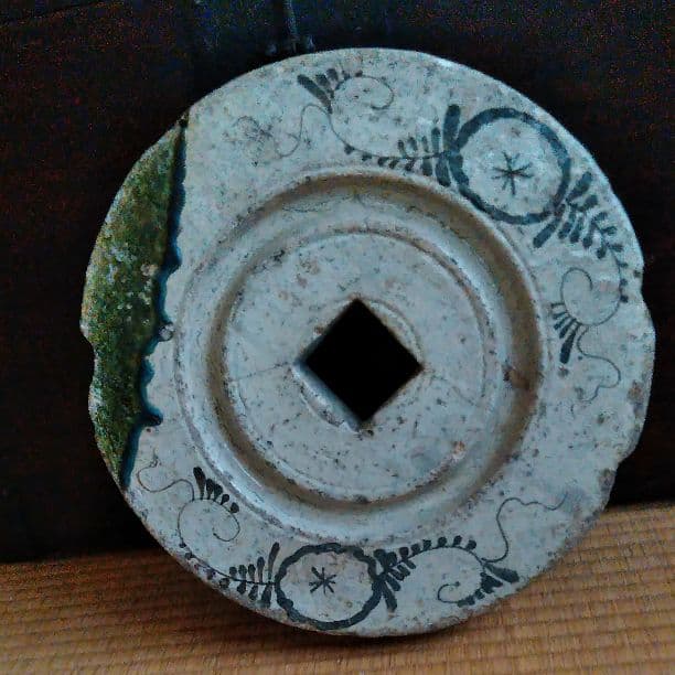 骨董品の織部焼