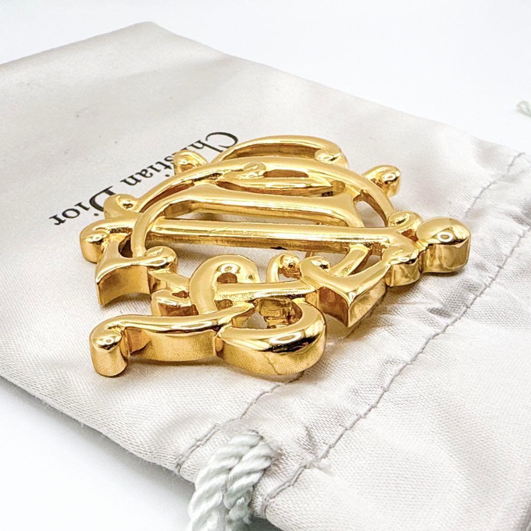 2769 Germany製極美品✨Dior　ブローチ　CD　ロゴ　刻印　大ぶり