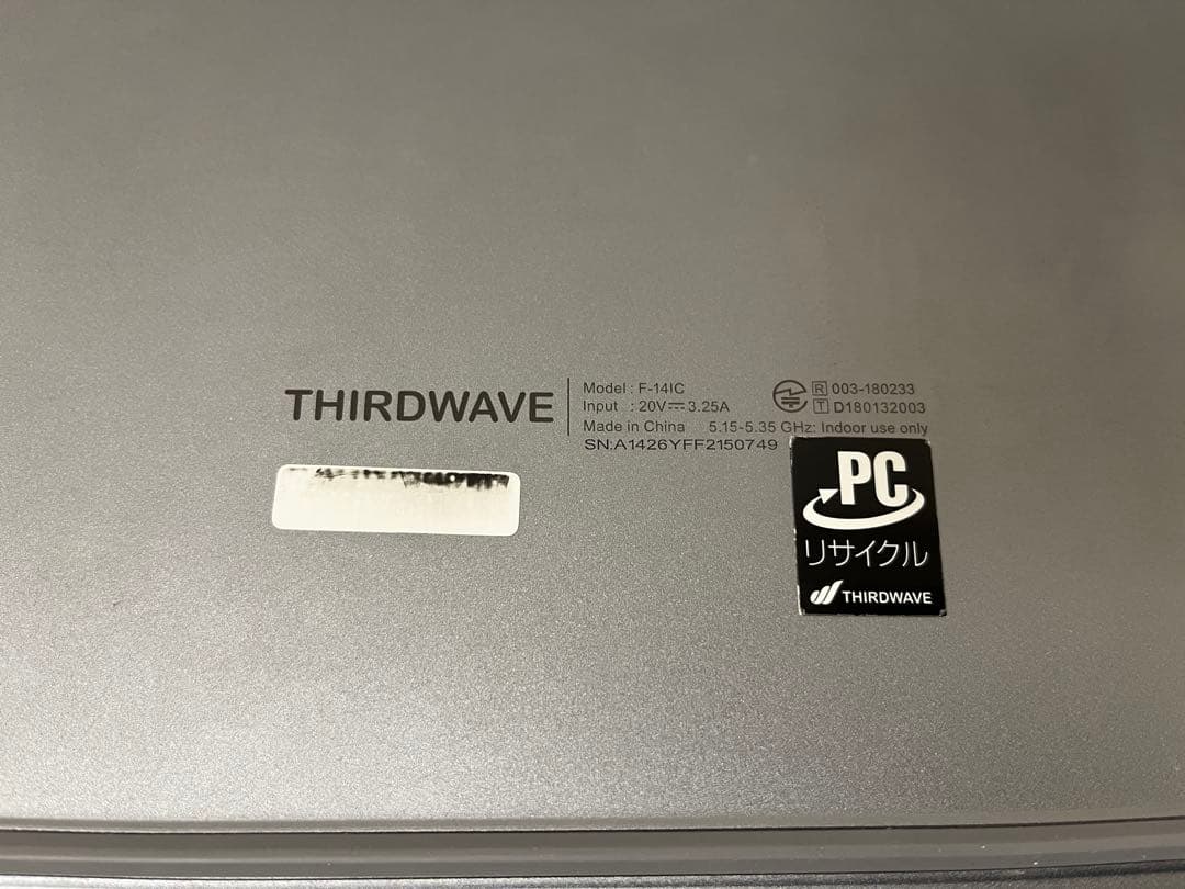 THIRDWAVE Core i5 ノートPC シルバー 中古