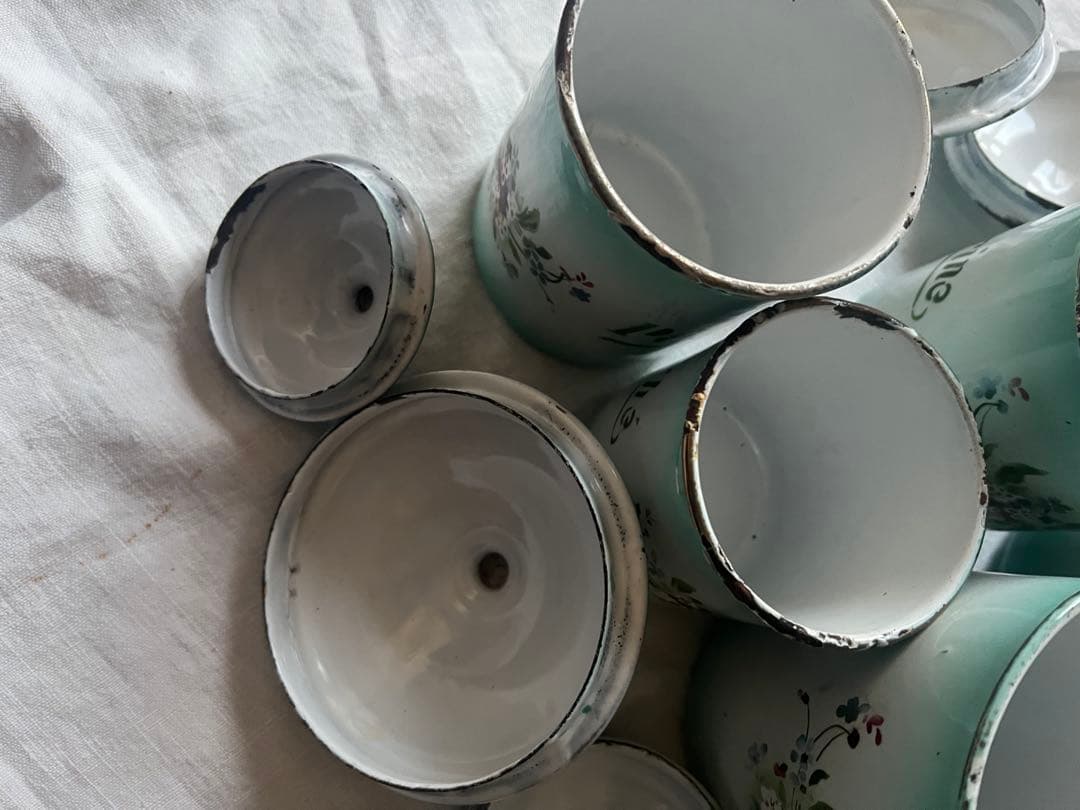 激レア♡フランスアンティーク　JAPY ホーロー　キャニスター　フルセット