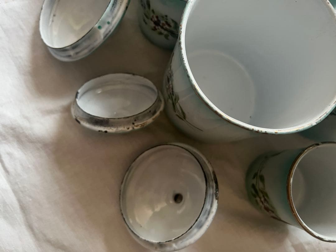 激レア♡フランスアンティーク　JAPY ホーロー　キャニスター　フルセット