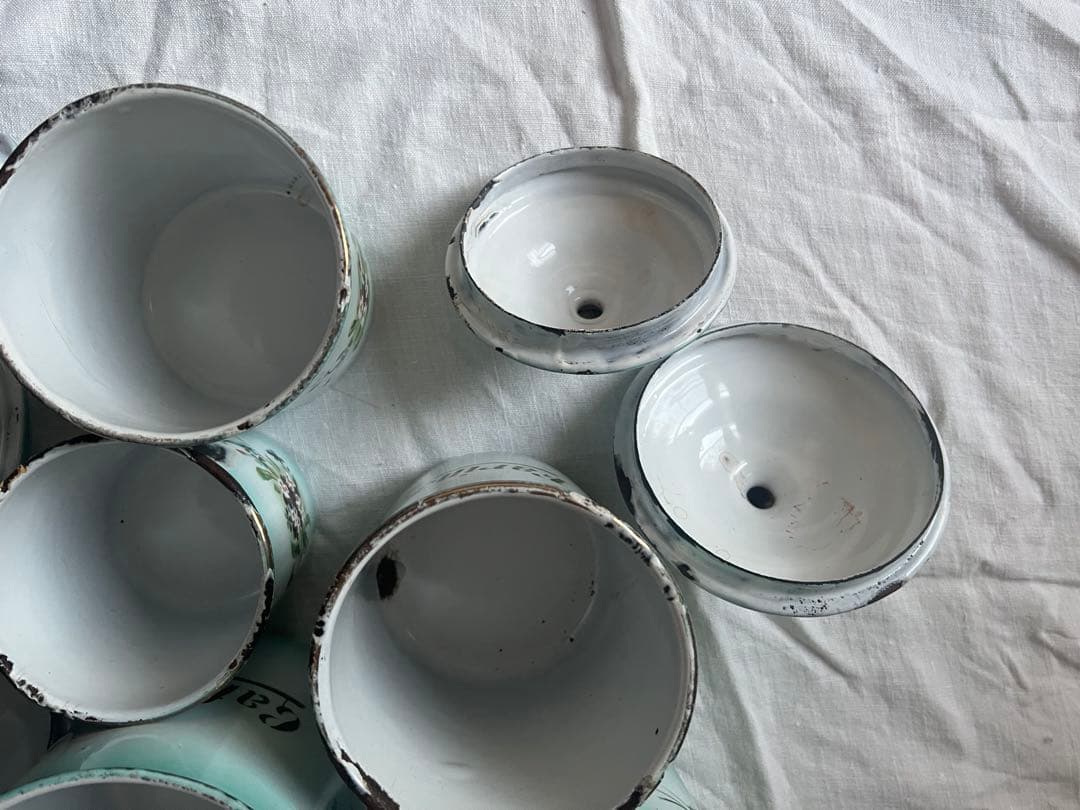 激レア♡フランスアンティーク　JAPY ホーロー　キャニスター　フルセット