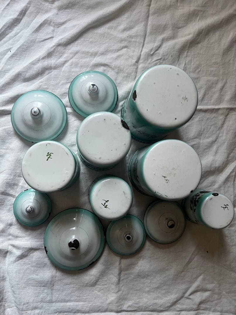 激レア♡フランスアンティーク　JAPY ホーロー　キャニスター　フルセット