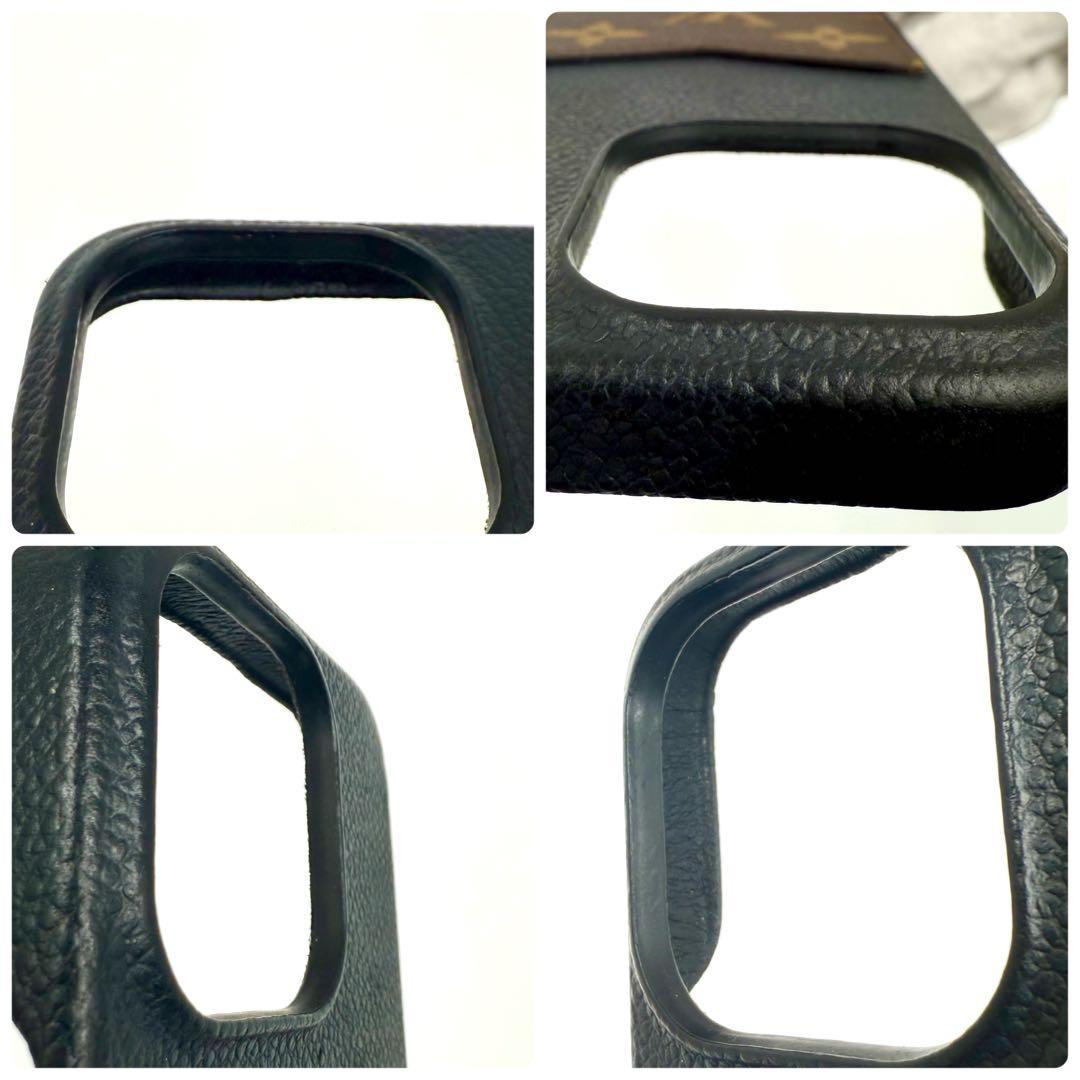 鑑定済 ルイヴィトン モノグラム iPhone 15pro バンパー ケース 黒