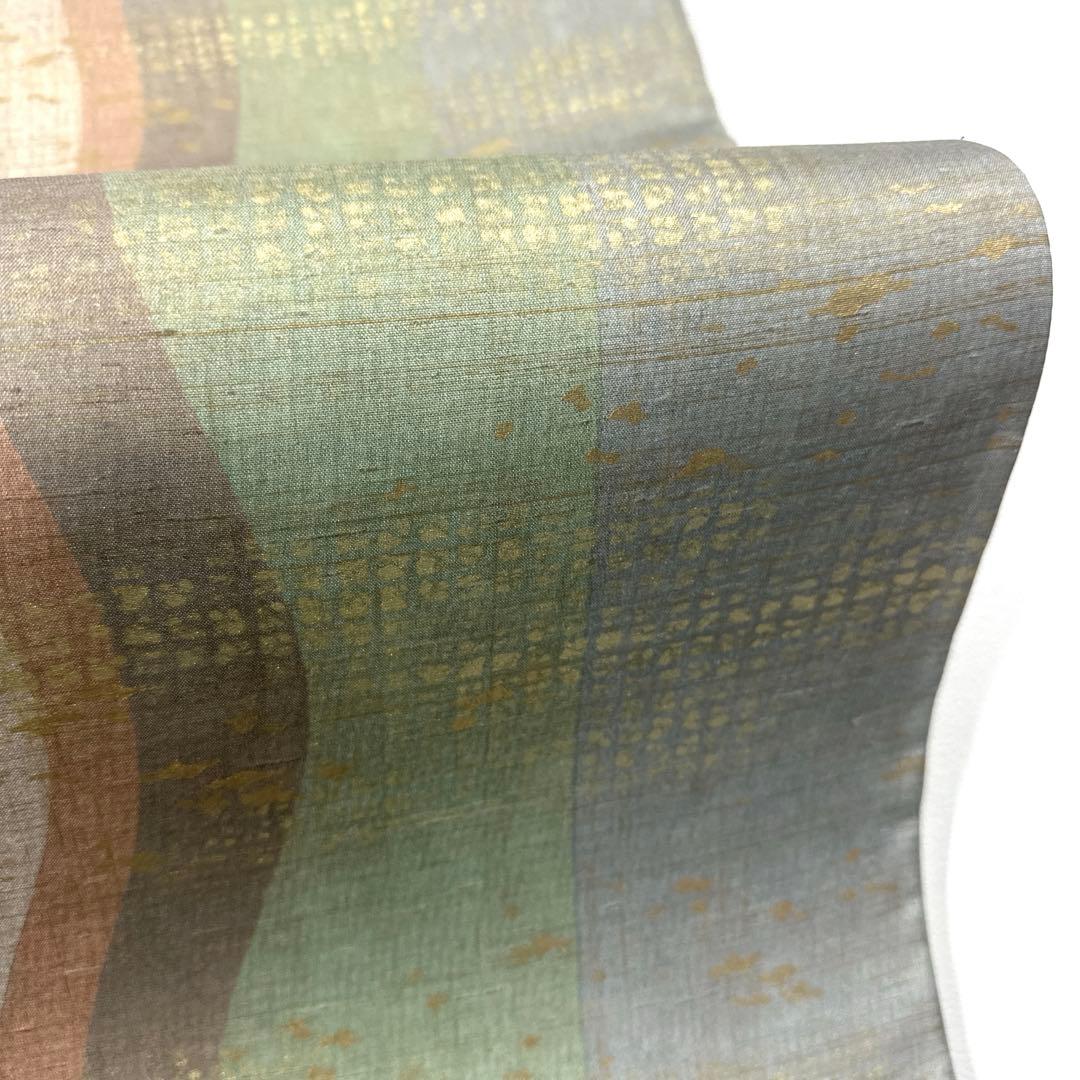 専用帯4872 ●高級 正絹 牛首紬 全通 袋帯