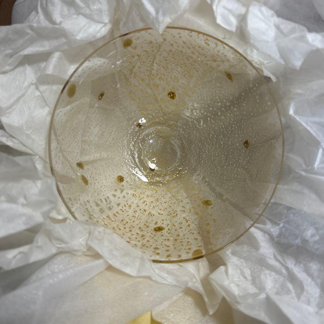 作家　ガラス作家　堀口幸子　金箔琥珀散 玻璃茶碗　茶道