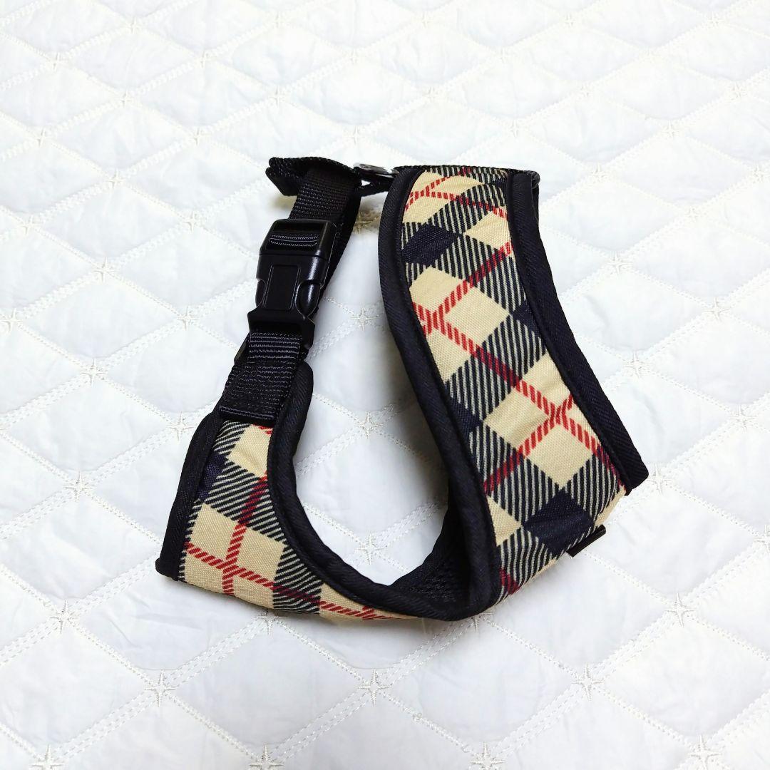 7*犬用 チェック柄 ハーネス M THAIN 犬 胴輪 通気 人気 胴輪 簡単