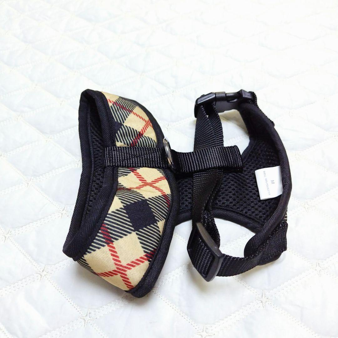 7*犬用 チェック柄 ハーネス M THAIN 犬 胴輪 通気 人気 胴輪 簡単