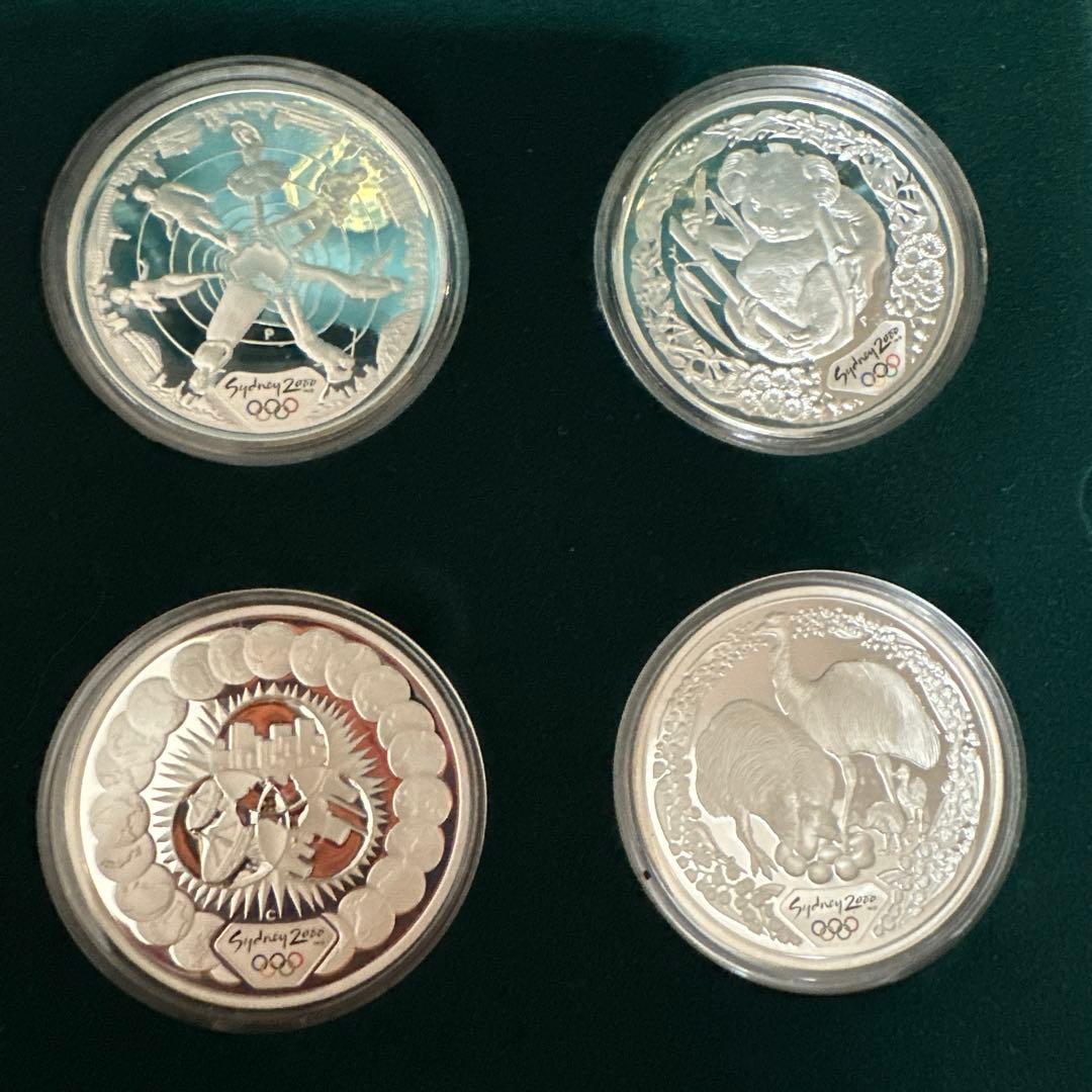 7月SALE☆2000年☆シドニーオリンピック☆公式記念☆5ドル銀貨4枚セット☆
