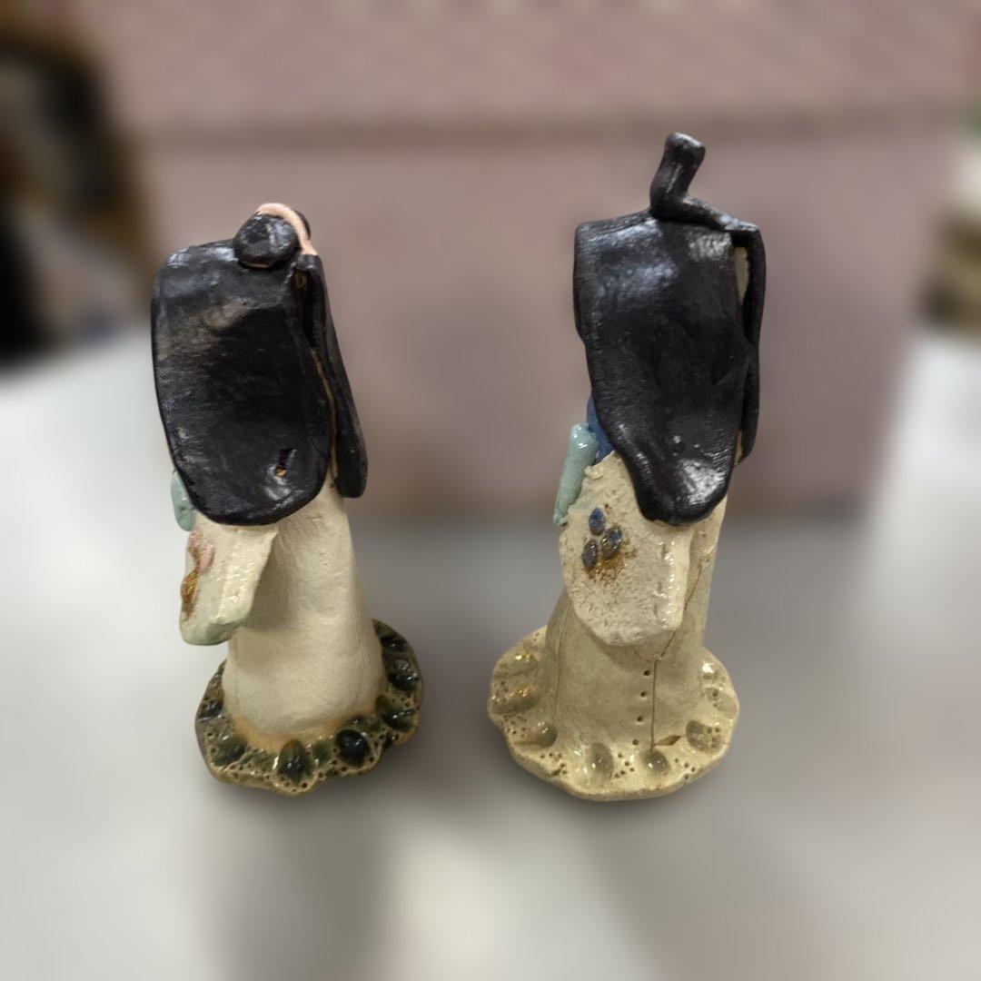 陶器　焼き物　水野雅子　作家作品　雛人形　雅子手稔り夫婦立體