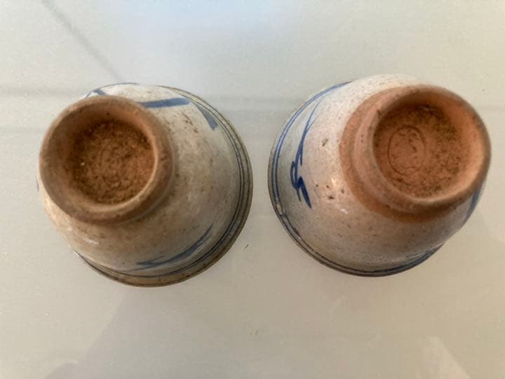 江戸　昭和レトロ　古い美術品　年代不明　お猪口　2客