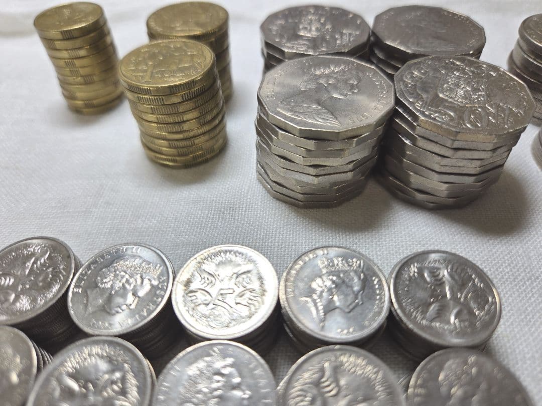 オーストラリアドル　豪ドル　外貨　外国　海外　　硬貨　古銭　貨幣　AUD