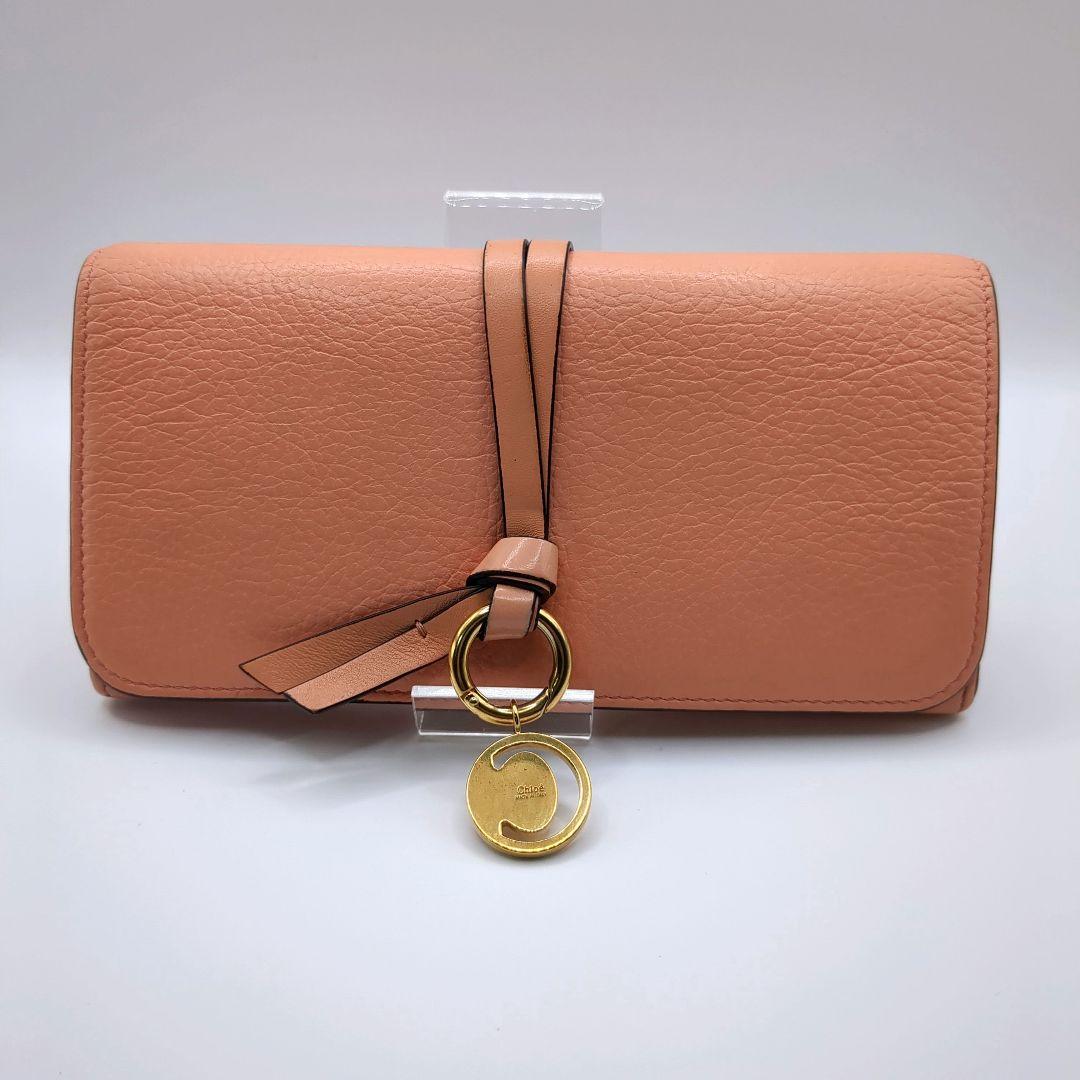 専用美品✨クロエ Chloe 長財布 レザー ピンク ゴールド金具
