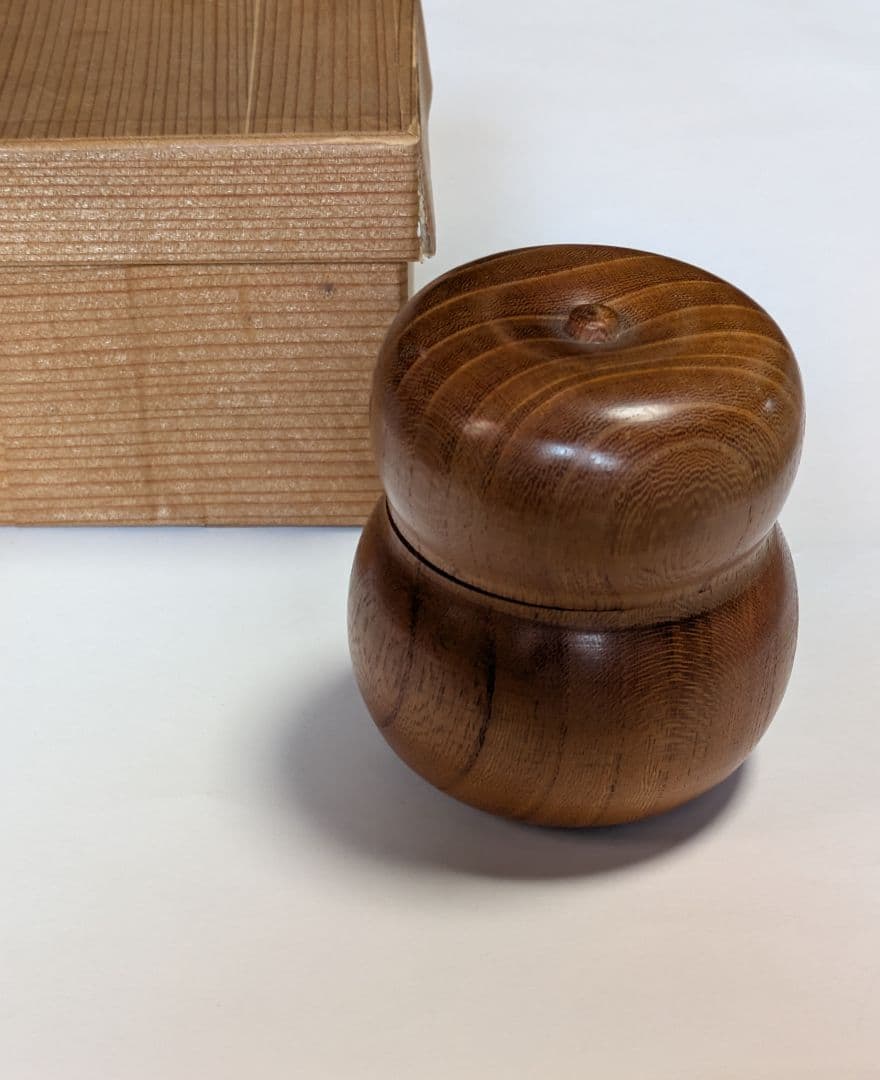 本桑 棗 幸春作/瓢箪型 木製棗/茶道具 棗/レトロ/茶入/棗竹