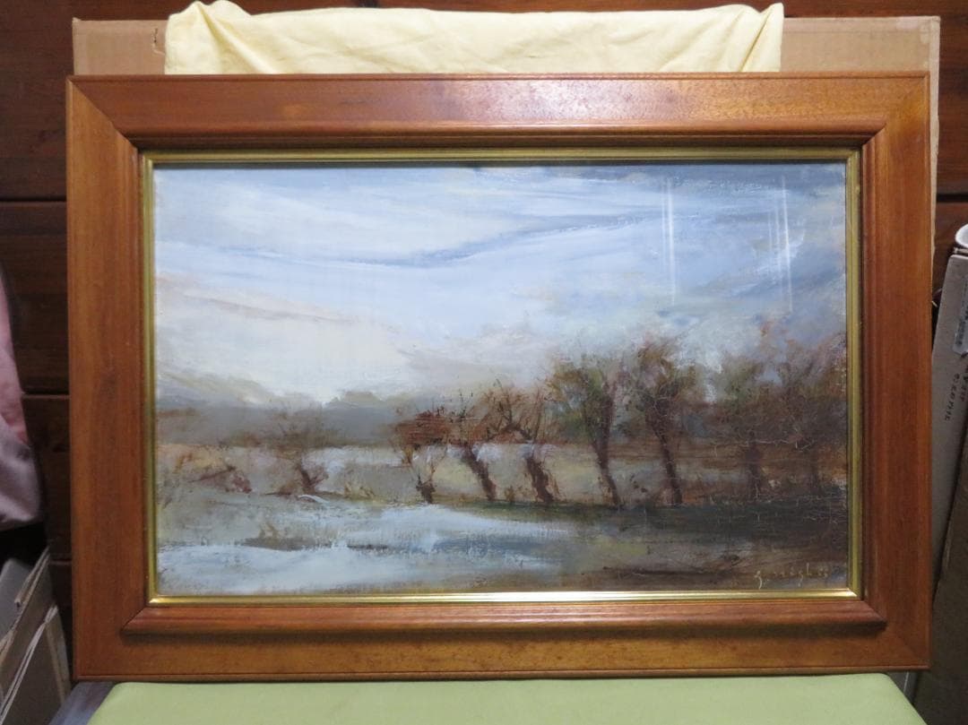 ◆   西井義晃　「北イタリア風景」　油彩P10号　自由美術協会　◆